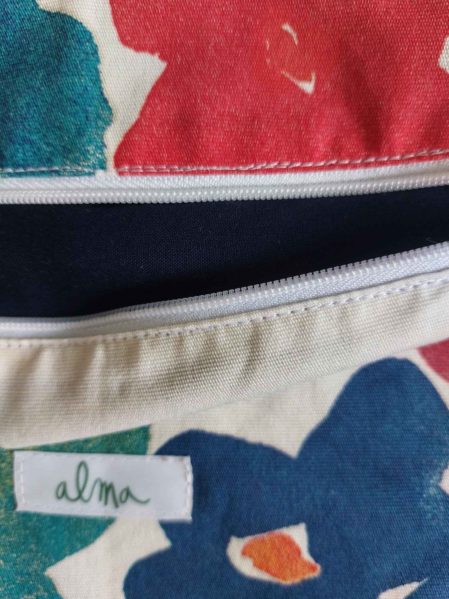 Sac banane fleuri - Blanc