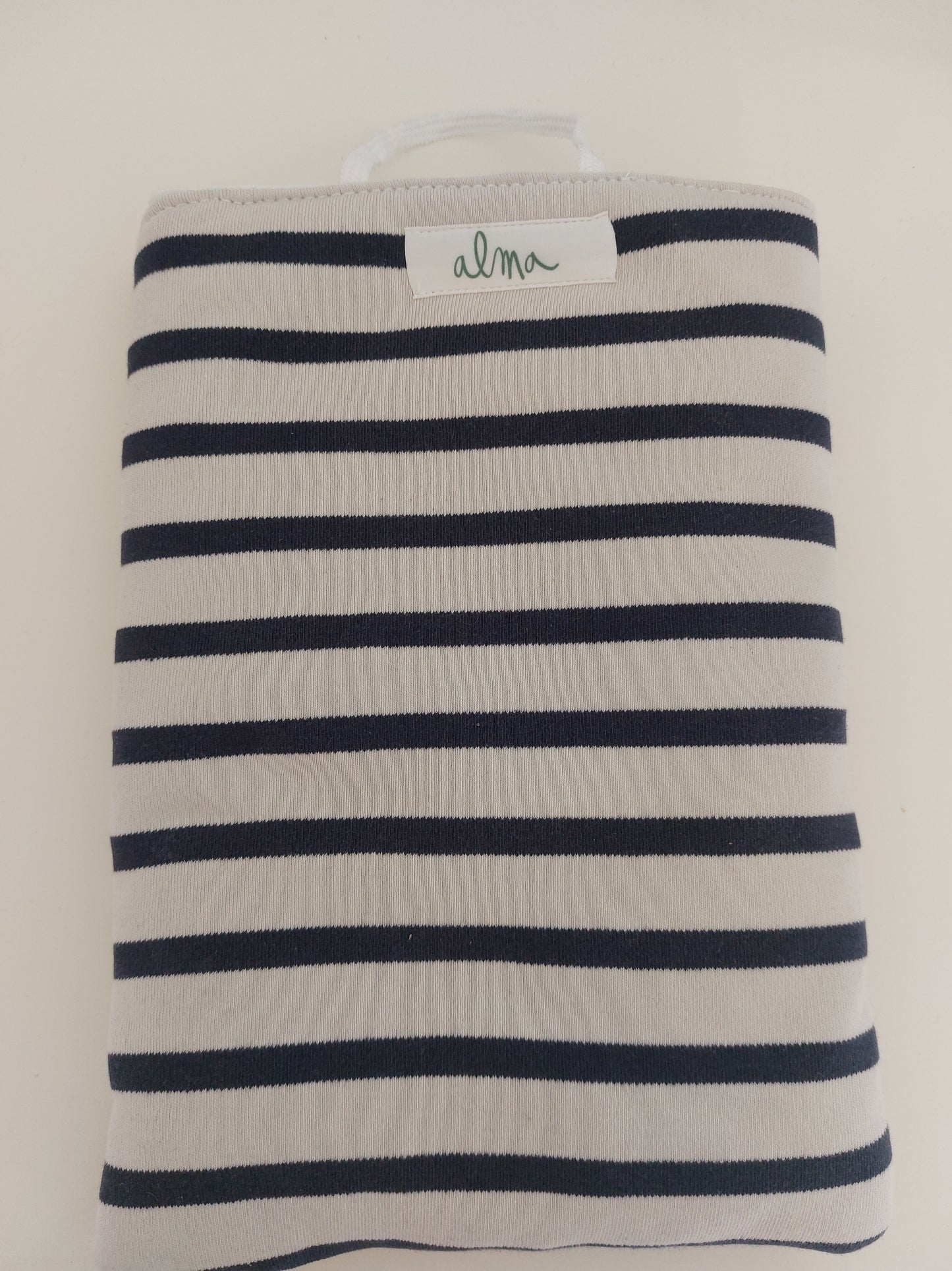 Housse de livre marinière upcyclée