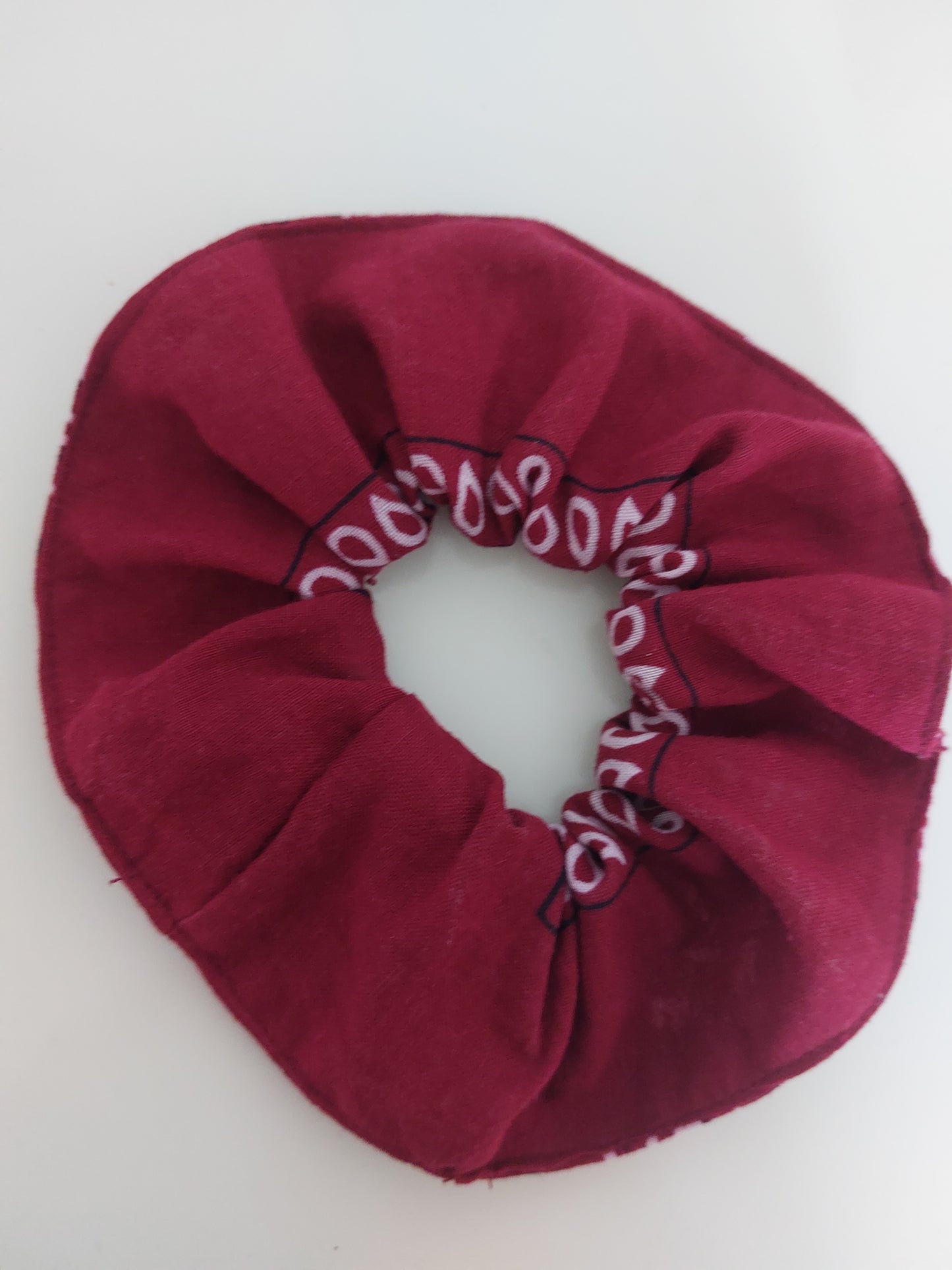 Chouchou bandana rouge bordeaux
