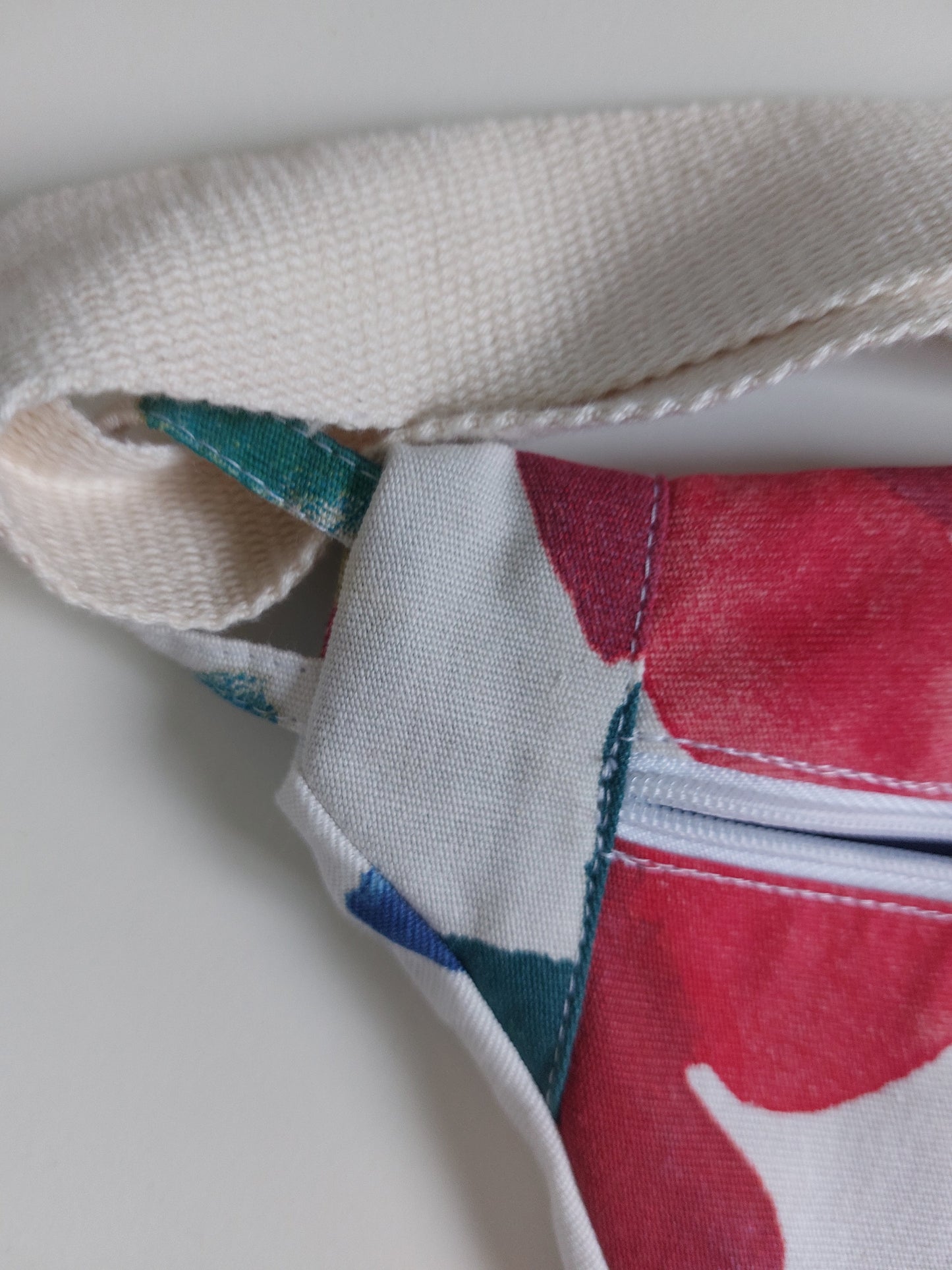 Sac banane fleuri - Blanc