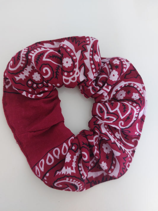 Chouchou bandana rouge bordeaux