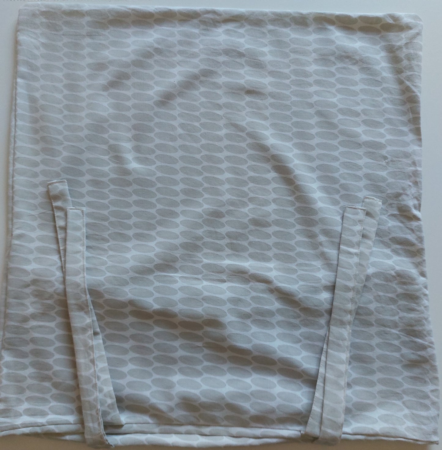 Housse de coussin à nouer beige