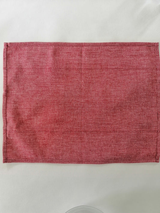 Lot de 6 serviettes de table rouge